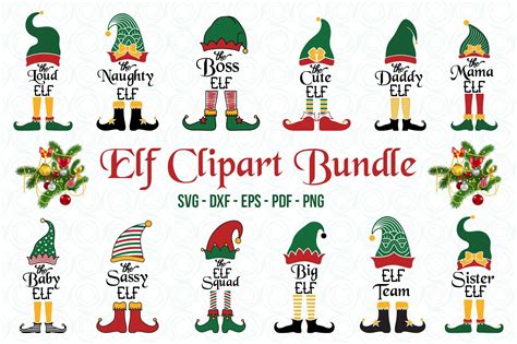 Christmas Elf Svg Bundle Elf Svg Elf Clipart Elf Svg Clip Art