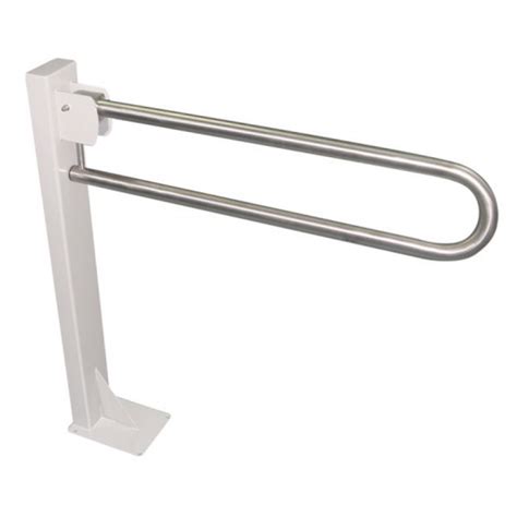 Spa stainless steel hinged support rail. Drop Down Post mounted 304 Satin Finish Stainless rail ...