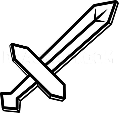 Minecraft Sword Coloring Page