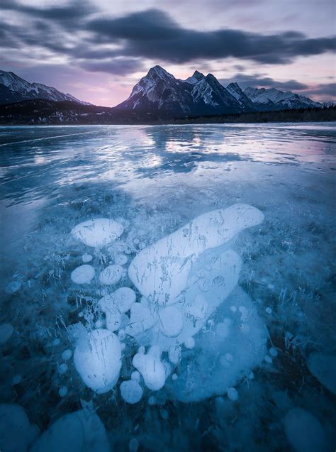 During Winter Abraham Lake Becomes A Beautiful Frozen Paradise