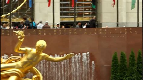 Rockefeller Center Gold Statue Youtube