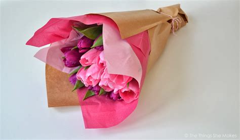 How To Wrap A Flower Bouquet The Things She Makes