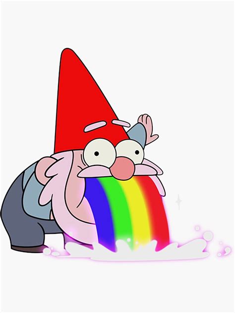 Rainbow Puking Gnome Gravity Ins Pired Big Dipper Falls Nice T