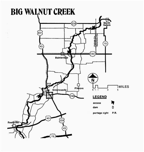 Dnr Map Of Big Walnut Creek In Indiana