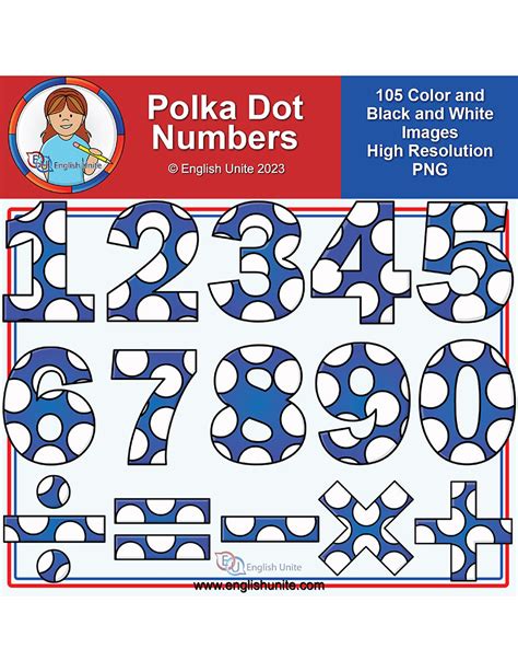 Polk A Dot Number 1 Clip Art