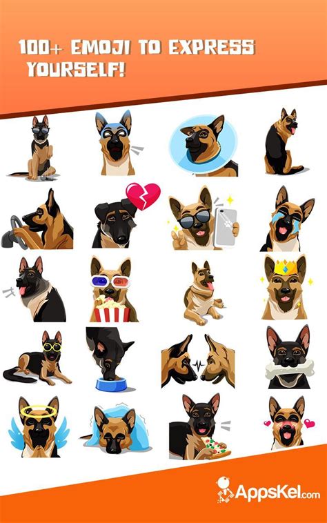 For german shepherd dog breed lover and all people dogs lover or owner. German Shepherd Emoji - GSD Dog Stickers App for Android ...
