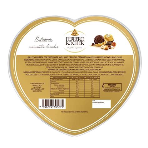 Chocolate Ferrero Rocher Caja Corazón 100 G Walmart