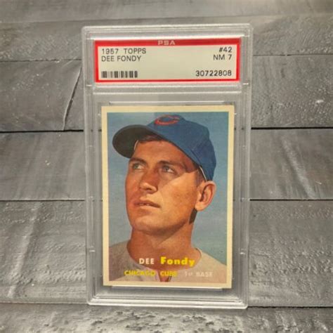 Topps Dee Fondy Cubs Psa Nm Ebay