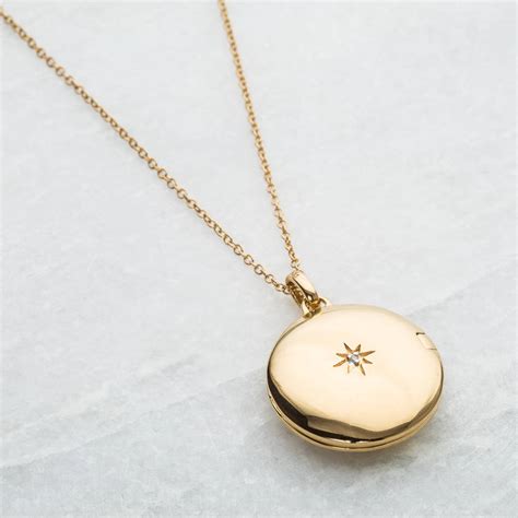 Engraved Initial Locket Necklace By Carrie Elizabeth Jewellery Notonthehighstreet Com
