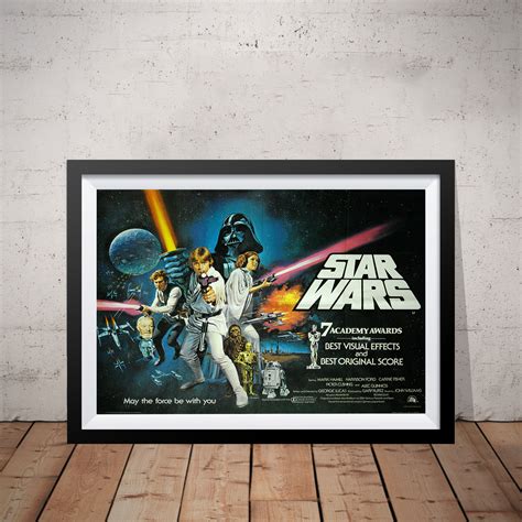 Framed Vintage Star Wars Movie Poster Great T Ideas Canberra Au