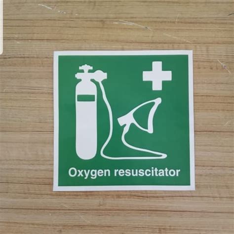 Jual Sign Sticker K3 Rambu Safety Oxygen Resuscitator Uk 15x15cm