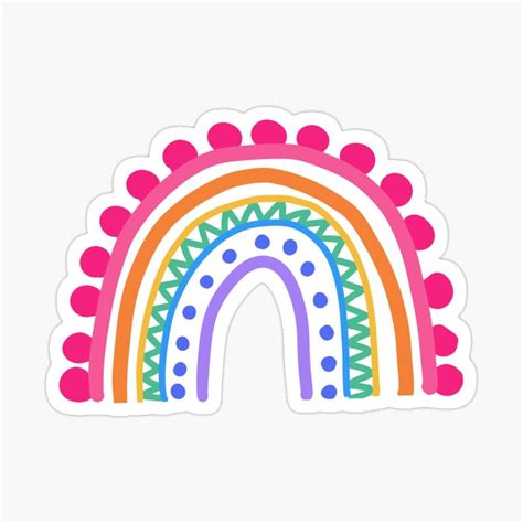 Rainbow Sticker By Rebecca Bevacqua In 2021 Rainbow Stickers Print