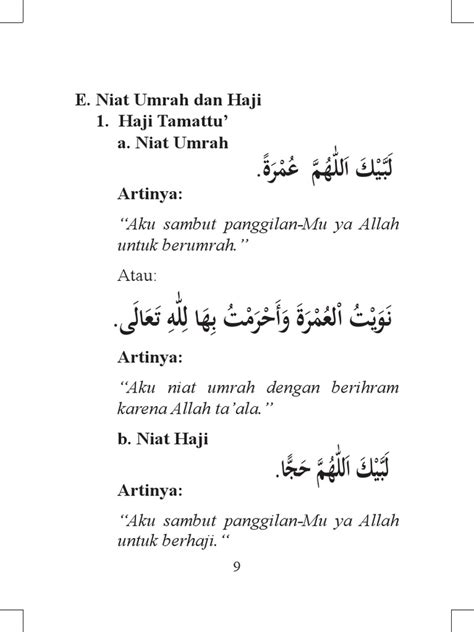 Niat Haji & Umrah