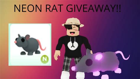 Adopt Me Neon Rat Giveaway Youtube