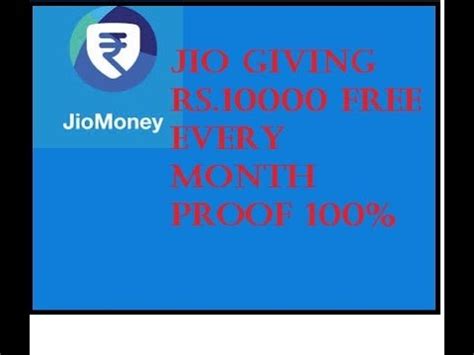 JIO MONEY APP GIVING FREE 10000RS.Hack Hindi - YouTube