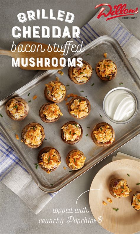 Dillons operates a dry grocery warehouse in goddard, kansas, in addition to frozen foods and perishable warehouses in hutchinson. Grilled Cheddar Bacon Stuffed Mushrooms - Dillons Food ...