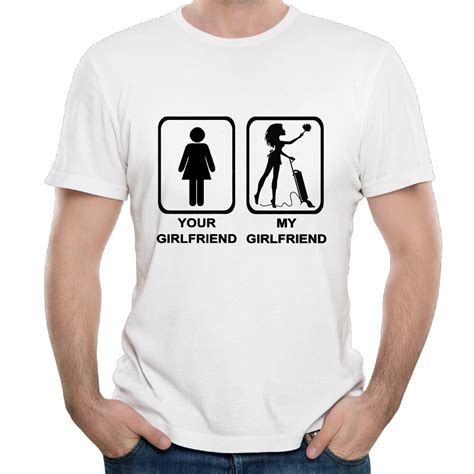 New Arrival Your Girlfriend My Girlfriend Mens T Shirt Short Sleeve Tumblr Mens Casual Tees