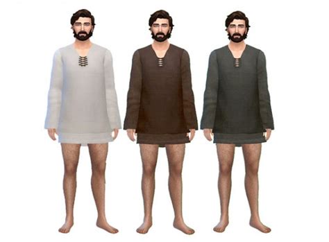 History Lovers Sims Blog Mens Medieval Sleeping Tunic • Sims 4 Downloads