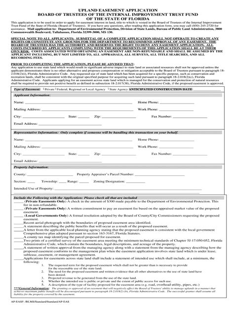 Easement Applicant Incurred Fill Online Printable Fillable Blank