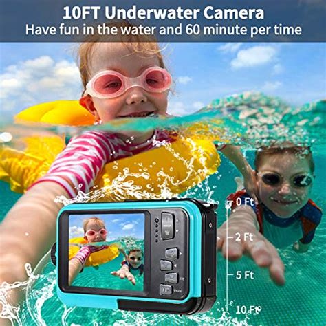 Waterproof Camera 48mp Image 10ft Underwater Camera 2 7k Video Waterproof Digital Camera Dual