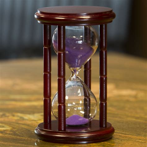 Cherry Hourglass With Purple Or White Sand 15 Minute Hourglass