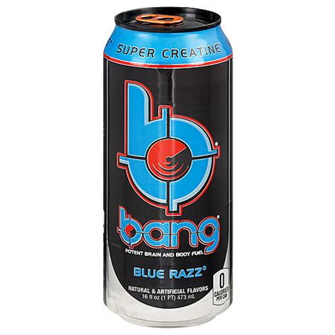 Bang Energy Drink Blue Razz Flavor Fl Oz Tony S