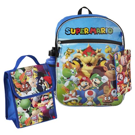 Nintendo Super Mario Brothers Backpack Set 5 Ct Shipt