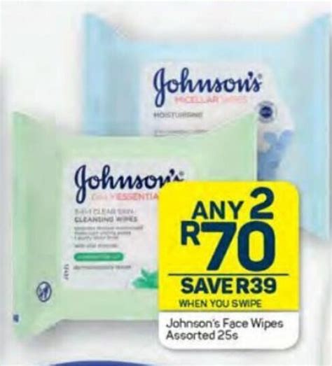 Johnson S Face Wipes Assorted S Offer At Pick N Pay