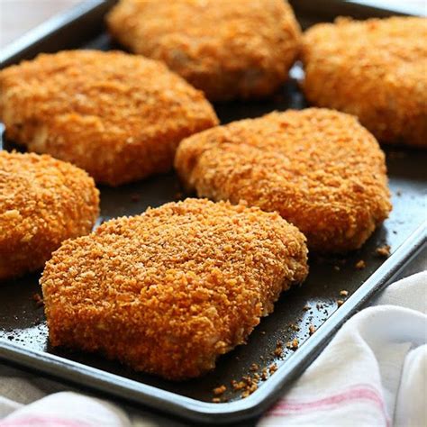 These 5 ingredient, baked stuffed pork chops are a great weeknight meal, and a working on a cutting board *affiliate link, turn the chop so that the fatty side is down. Oven "Fried" Breaded Pork Chops | Recipe | Breaded pork chops, Baked pork chops, Oven fried pork ...