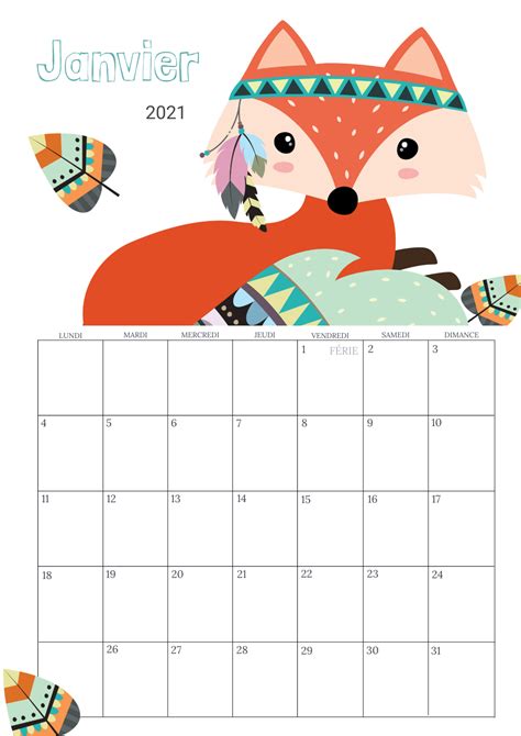 Blank Calendar Kids Calendar 2021 Calendar Printable Planner