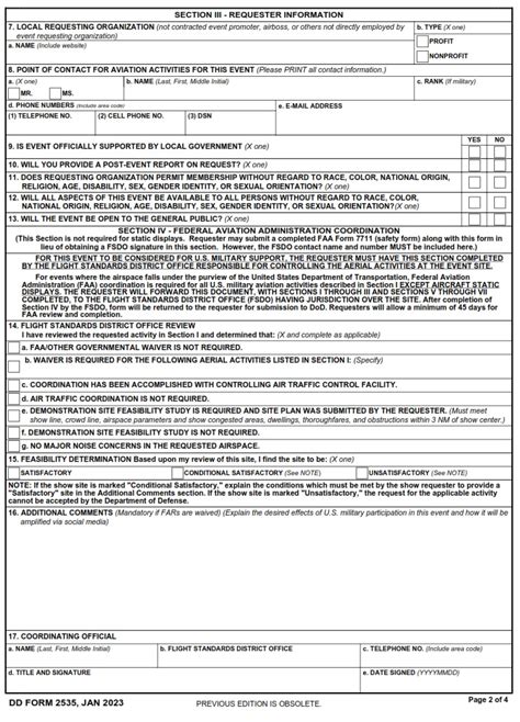 Dd Form 2535 Request For Military Aerial Support Dd Forms