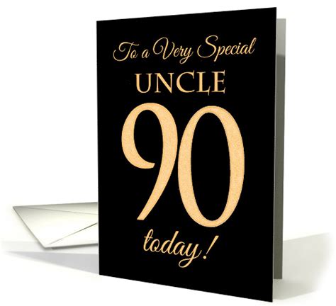 Happy birthday wishes for uncle from nephew. Chic 90th Birthday Card for Uncle card (1561136)