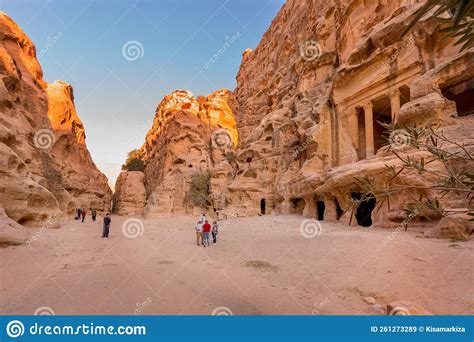 Triclinium At Little Petra Siq Al Barid Jordan Editorial Stock Image