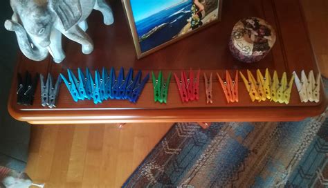 My Mom Has Sorted Her Clothespins By Color Rmildlyinteresting