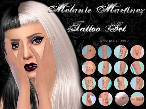 Melanie Martinez Tattoo Set The Sims 4 Catalog Sims 4 Tattoos Sims