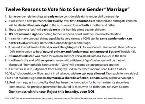 Ireland National Vote On “gay Marriage” With Massresistance Info