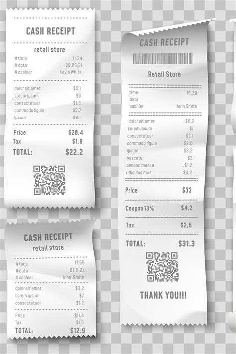 Retail Purchase Bill Supermarket Shopping Receipt Sum Invo 991442