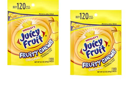 Juicy Fruit Gum Original Fruity Chews Sugar Free 120 Piece Bag 2