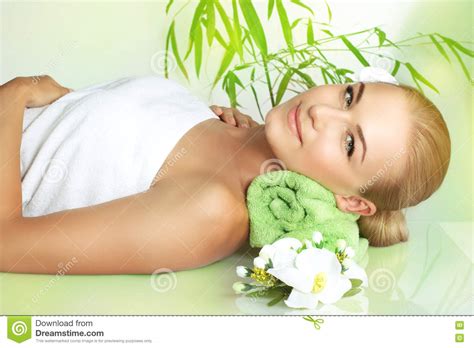 Woman Enjoying Massage Stock Photo Image Of Enjoying