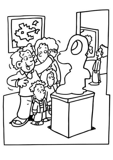 Kleurplaat museum Afb 6527. Kunst activiteiten, Kunst, Peuter kunst