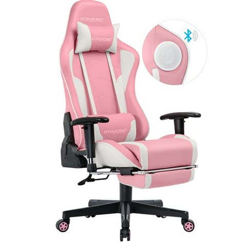 Gtracing Gaming Chair With Speakers Bluetooth And Footrest In Home