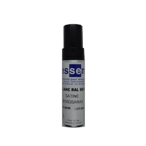 Stylo pinceau de retouche RAL 9010 blanc pur 15gr ...