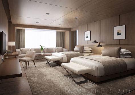 Hotel Bedroom Render Home Design Ideas