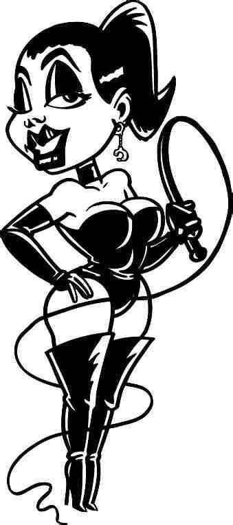 Sexy Cartoon Lady With Whip Car Decal Gympie Stickers
