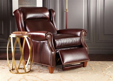 Welcome to the fredericksburg plow & hearth outlet! Graham Leather Recliner, Anson/Chestnut - Ethan Allen ...