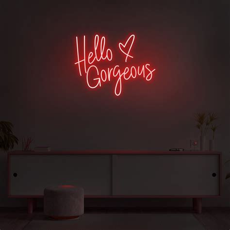 Hello Gorgeous V3 Neon Sign Neon Signs Cool Neon Signs Neon Signs