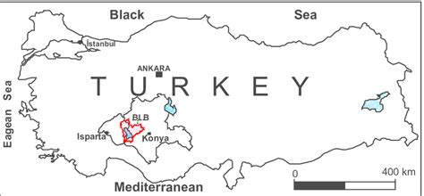 Location Of Beyşehir Lake Basin In Turkey Beyşehir Lake Bl Is The