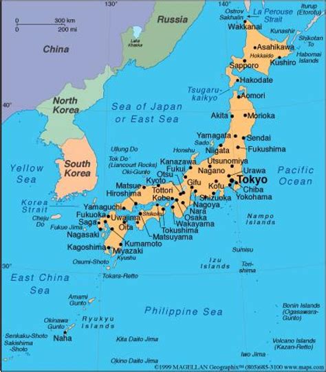 Japan Islands Map Map Japan Islands Eastern Asia Asia