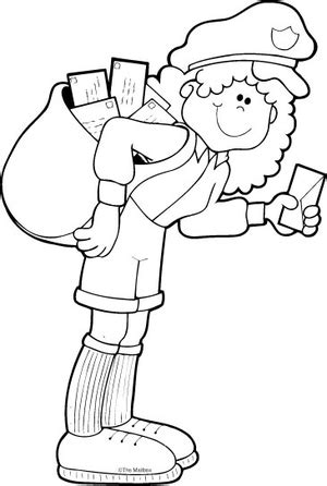 Mail Carrier Truck Coloring Page Sketch Coloring Page