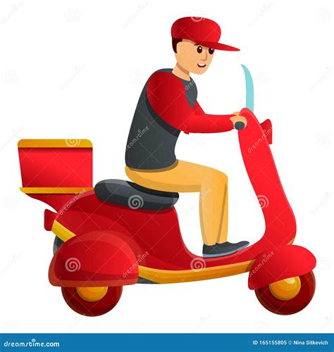 Food Delivery Icon Cartoon Style Stock Vector Illustration Of Design